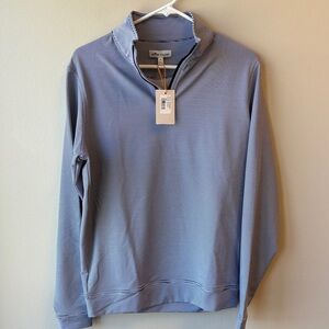 Peter Millar Light Blue Zip-Up Pullover NWT